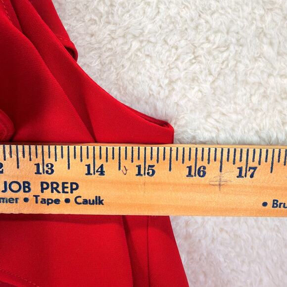 Amanda Uprichard Haven Dress Cold Shoulder Short Lined Scarlet Red Size S Zipper - Picture 8 of 10
